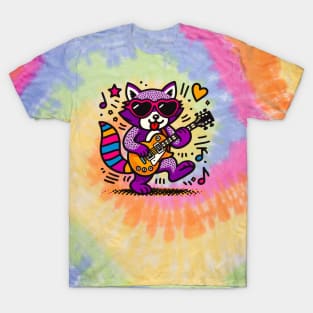 Rockin' Raccoon - Keith Haring inspired design T-Shirt